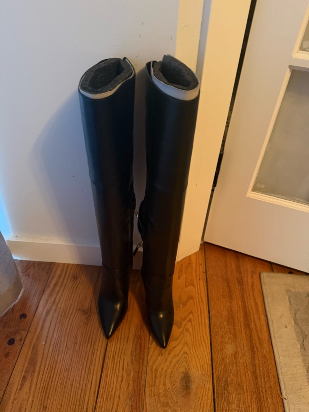 Sexy Marciano Jordana Over-The-Knee Pointed Black Riding Boots